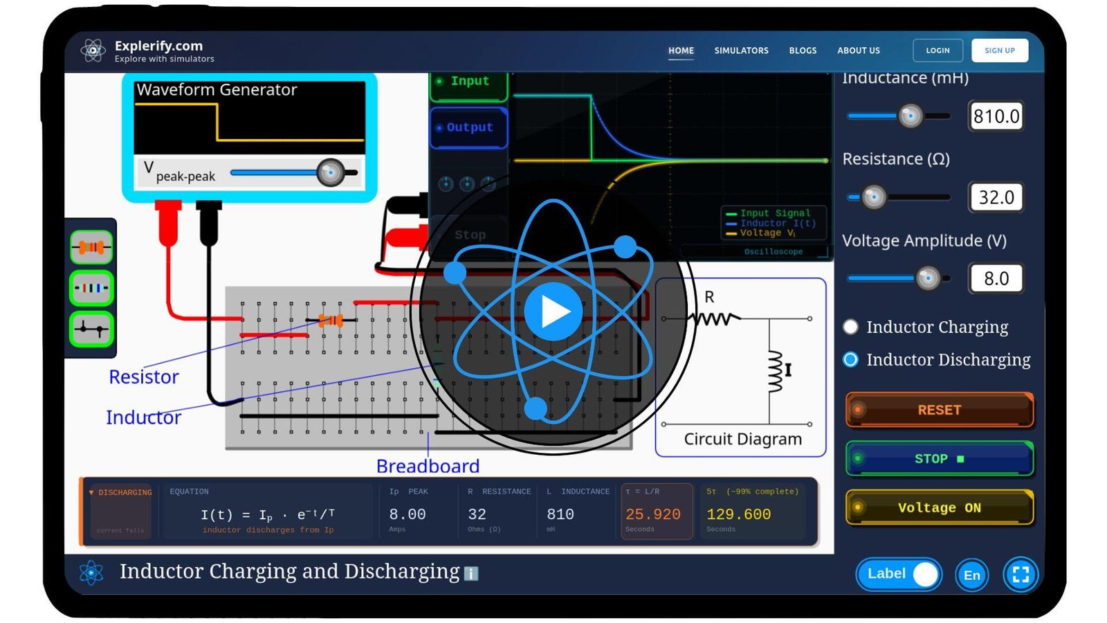 Inductor charging & discharging - Explerify.com